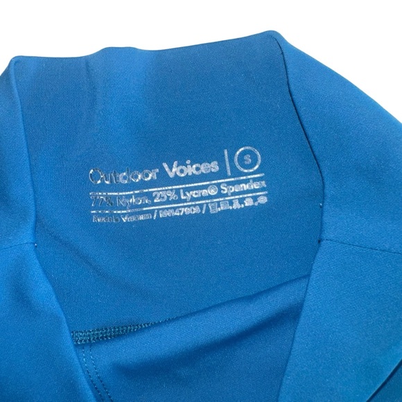 Outdoor Voices Gulf Blue Athletic Workout LightForm Bike Shorts Size Small - Picture 11 of 11